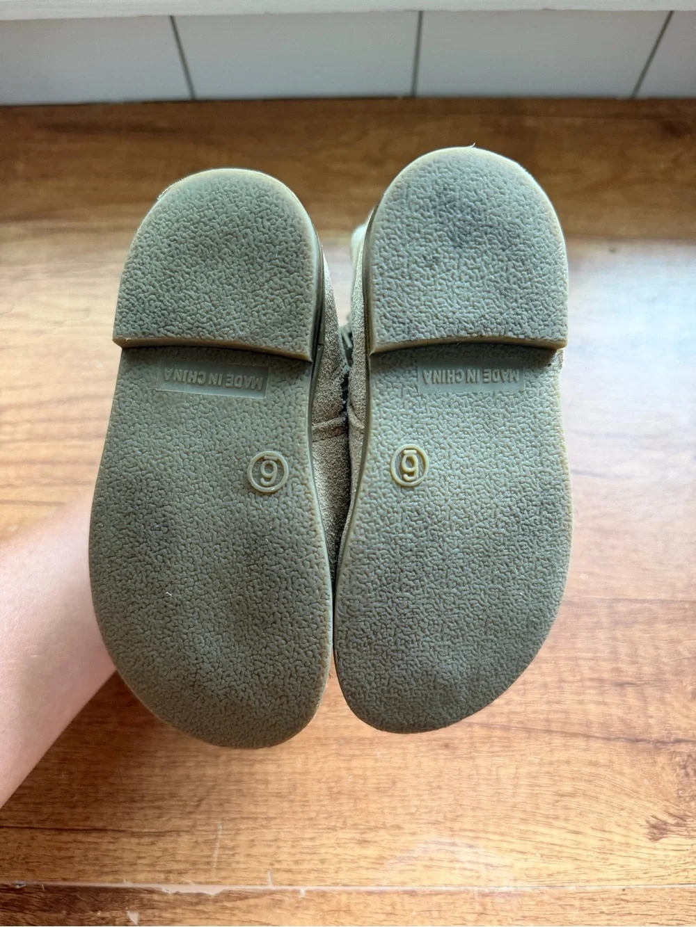 GAP Kids Suede Ruffle Ankle Boots in Light Beige